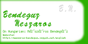 bendeguz meszaros business card